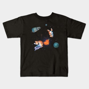 Bunnies Space Love Kids T-Shirt